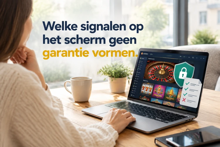 Welke signalen op het scherm geen garantie vormen